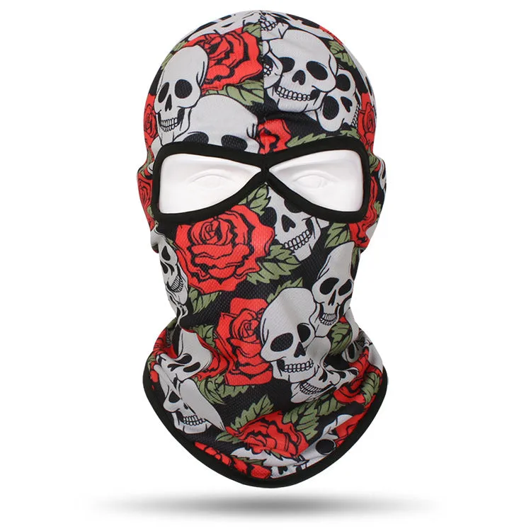 Motorcycle and bicycle equipment sweat-absorbent breathable skull cover outdoor sports neck cover riding fishing sun protection mask