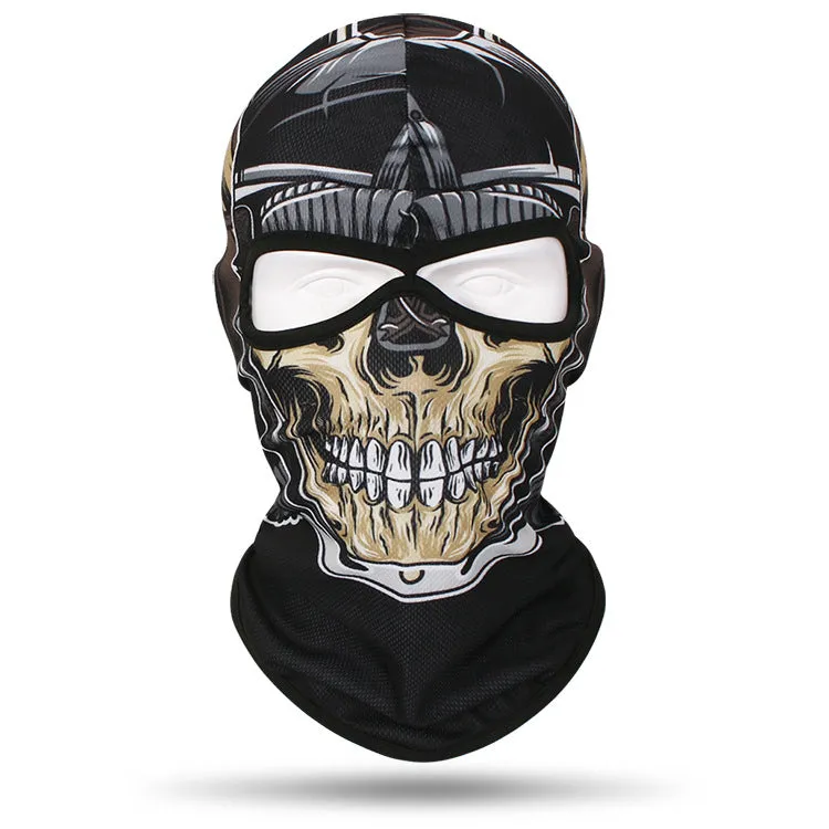 Motorcycle and bicycle equipment sweat-absorbent breathable skull cover outdoor sports neck cover riding fishing sun protection mask