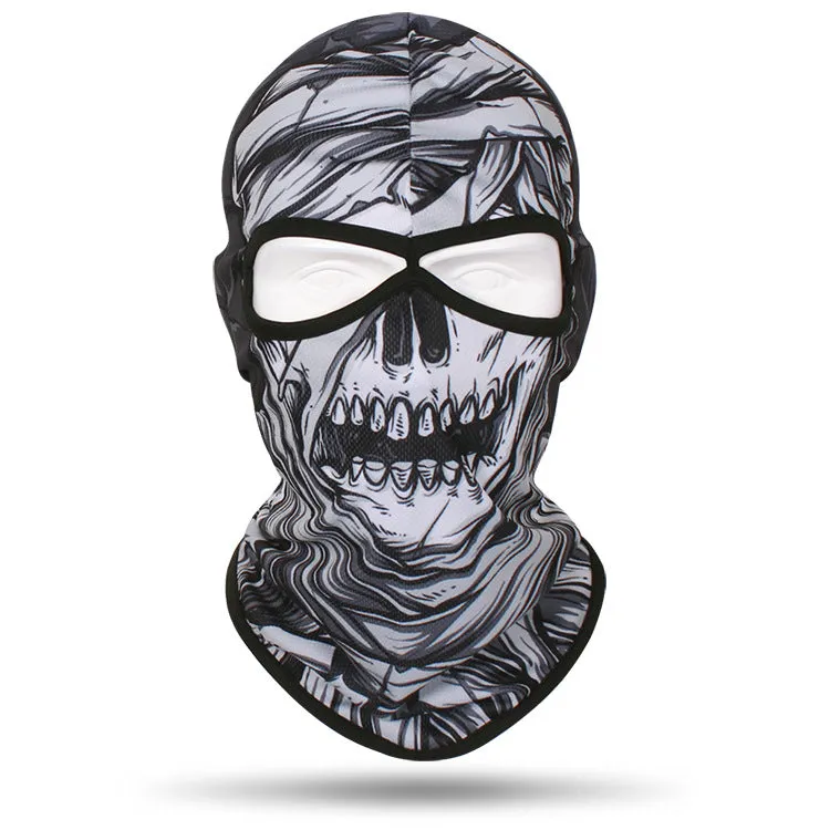 Motorcycle and bicycle equipment sweat-absorbent breathable skull cover outdoor sports neck cover riding fishing sun protection mask