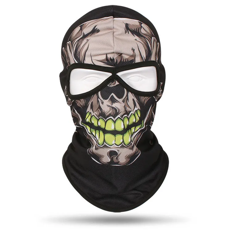 Motorcycle and bicycle equipment sweat-absorbent breathable skull cover outdoor sports neck cover riding fishing sun protection mask