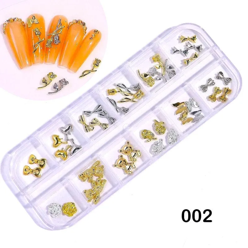 Nail Art 3D Decoration Charms Tray