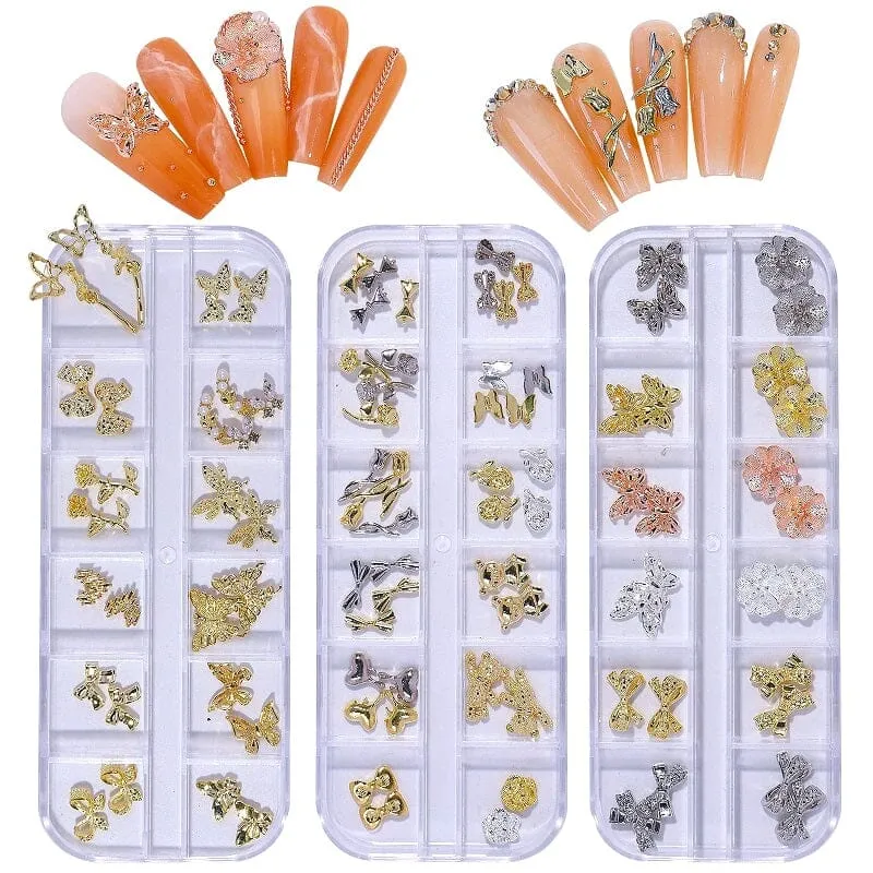 Nail Art 3D Decoration Charms Tray