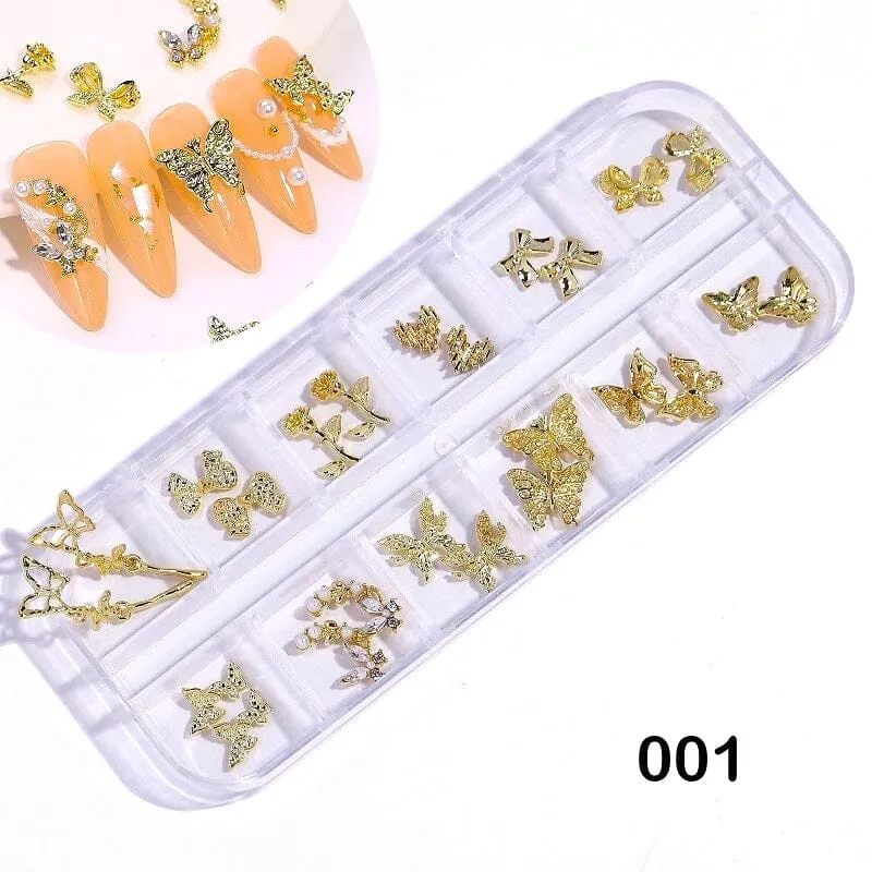 Nail Art 3D Decoration Charms Tray