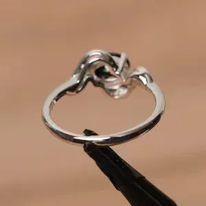 Natural Oval Cut Black Onyx Promise Ring - 925 Sterling Silver Ring