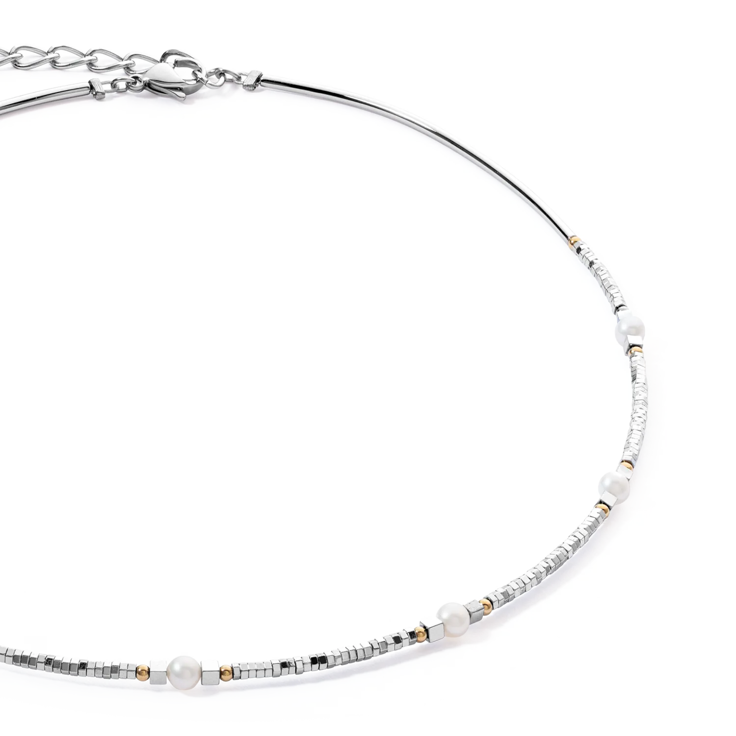 Necklace Orbit freshwater pearl silver