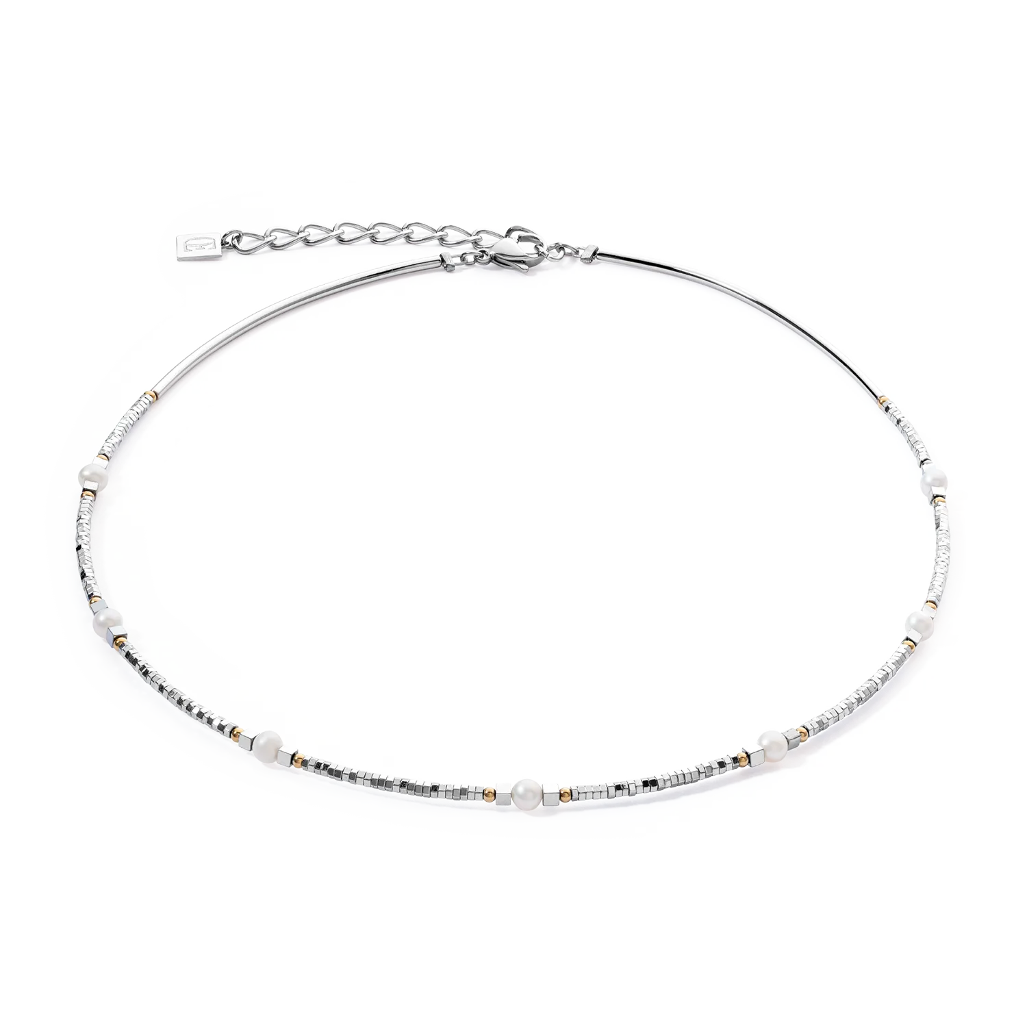 Necklace Orbit freshwater pearl silver