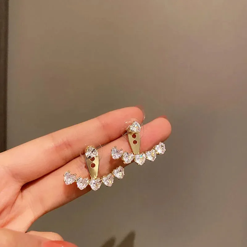 New Trend Style Round Crystal Women Flower Rhinestone Fashion Birthday Gifts Earring