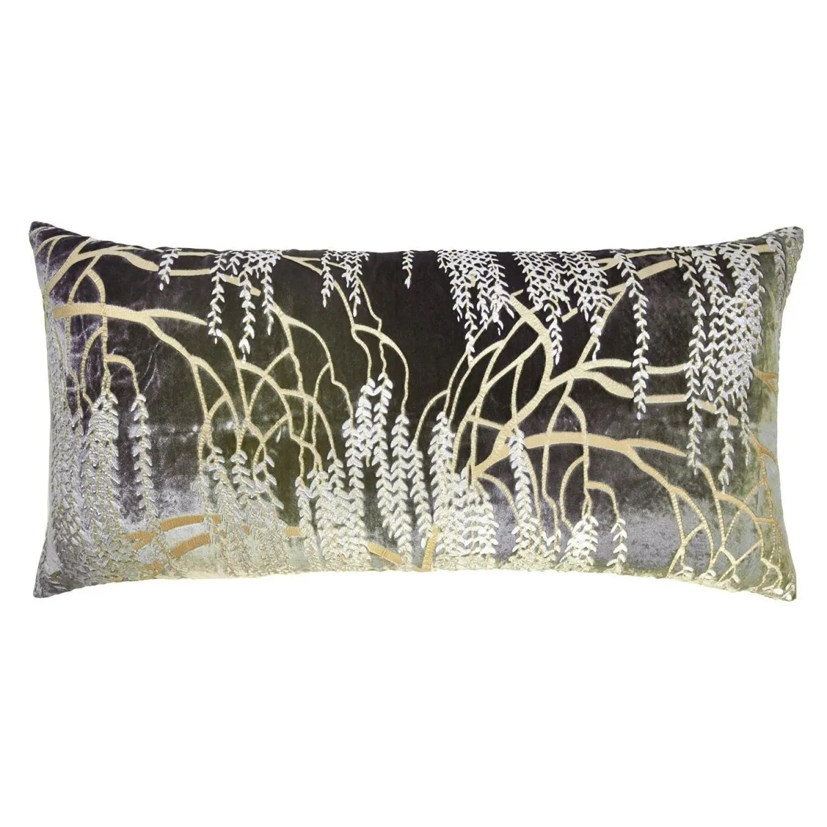 Oregano Willow Metallic Pillow by Kevin O'Brien Studio