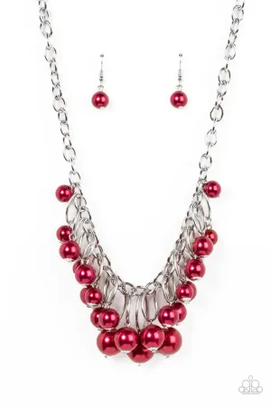 Paparazzi Powerhouse Pose - Red Necklace