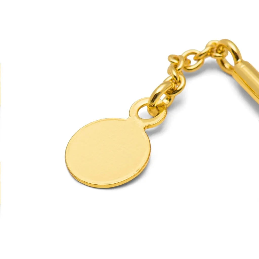 Pearls & Pin earring 1 pcs - Gold plated