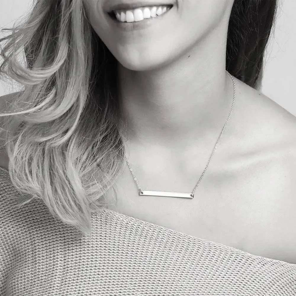 Priscilla Personalized Bar Necklace