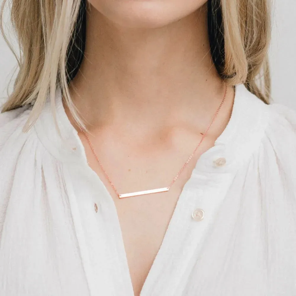 Priscilla Personalized Bar Necklace