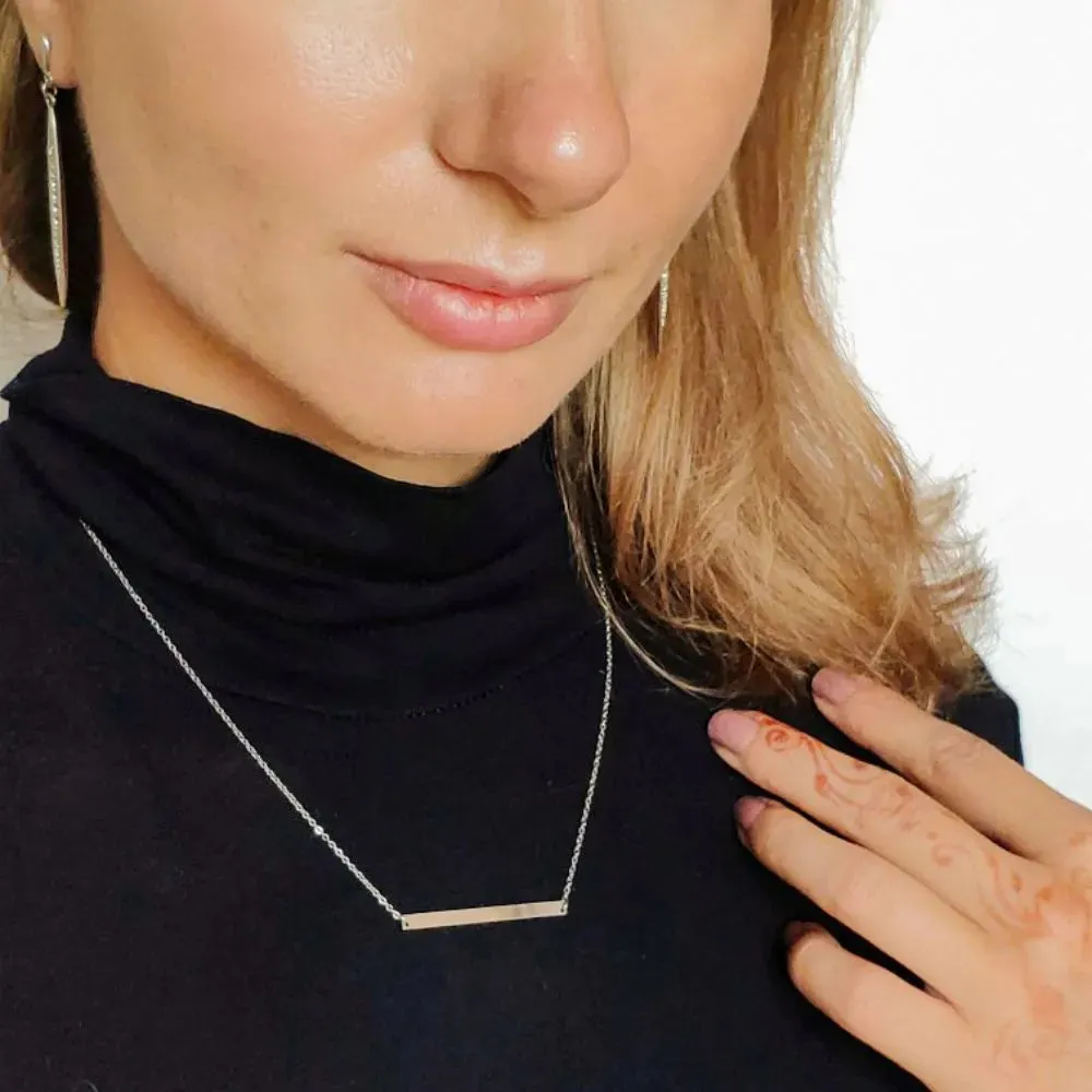 Priscilla Personalized Bar Necklace