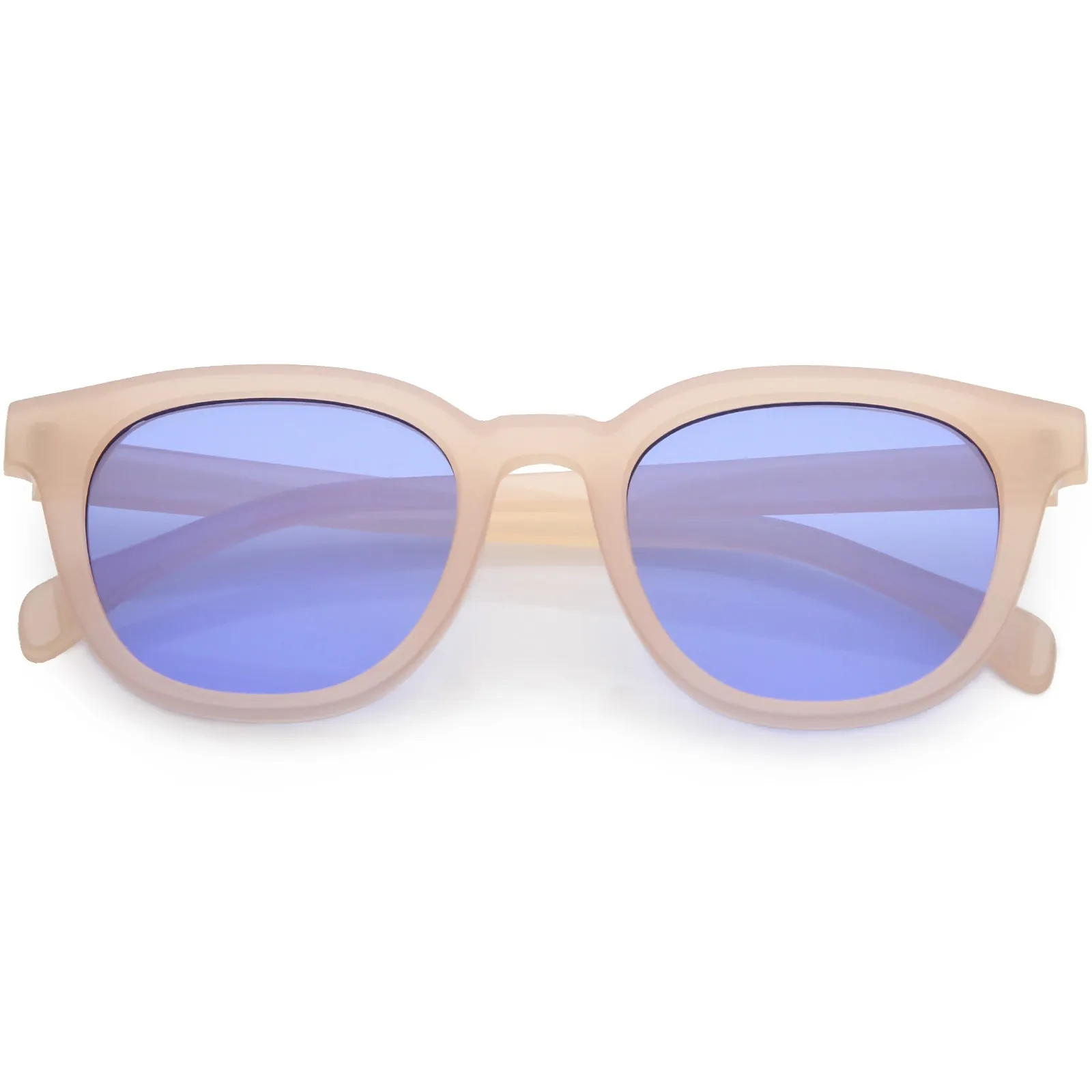 Retro Modern Horned Rim Flat Lens Dapper Sunglasses C835