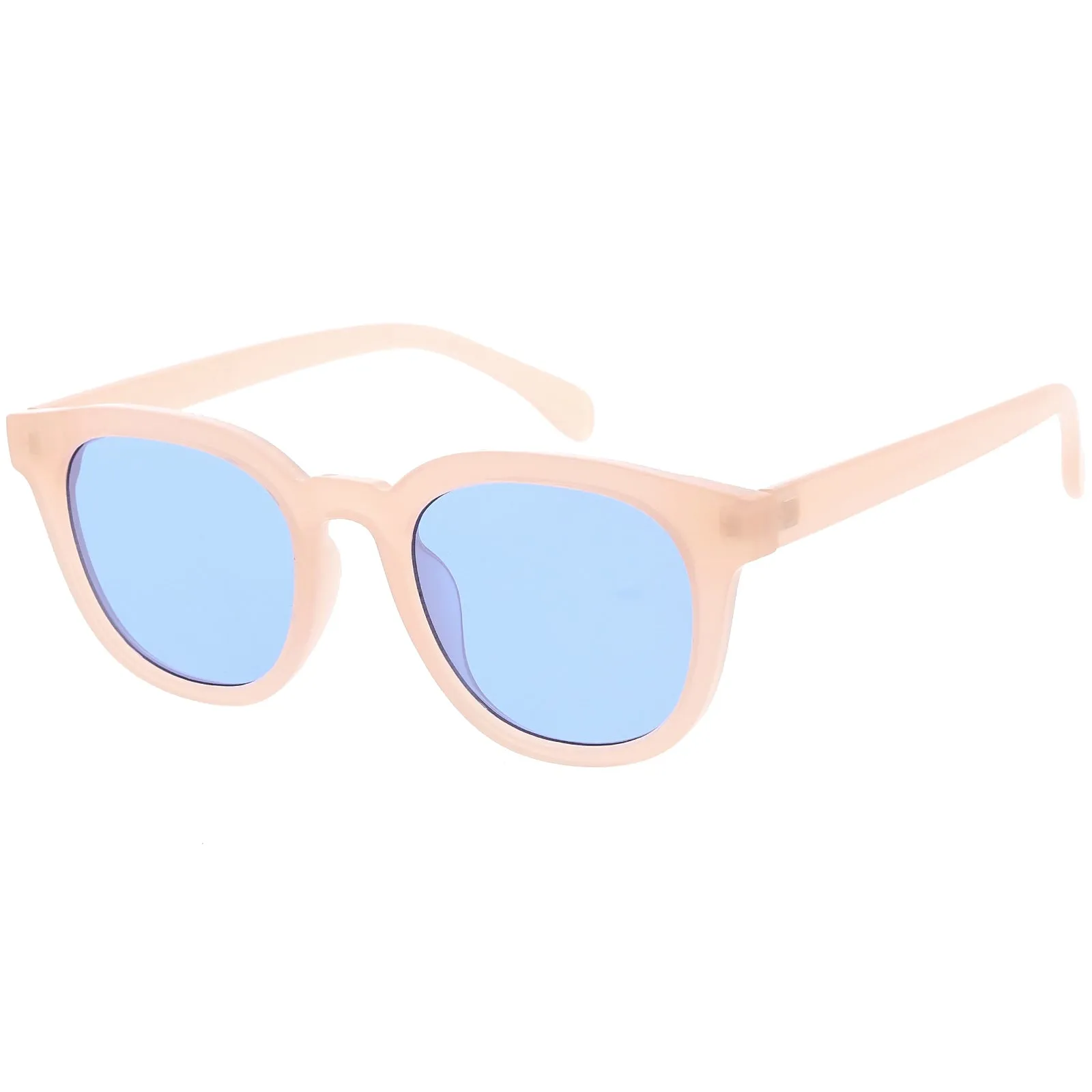 Retro Modern Horned Rim Flat Lens Dapper Sunglasses C835