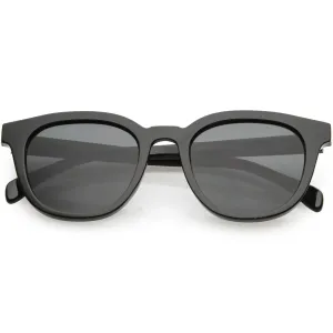 Retro Modern Horned Rim Flat Lens Dapper Sunglasses C835