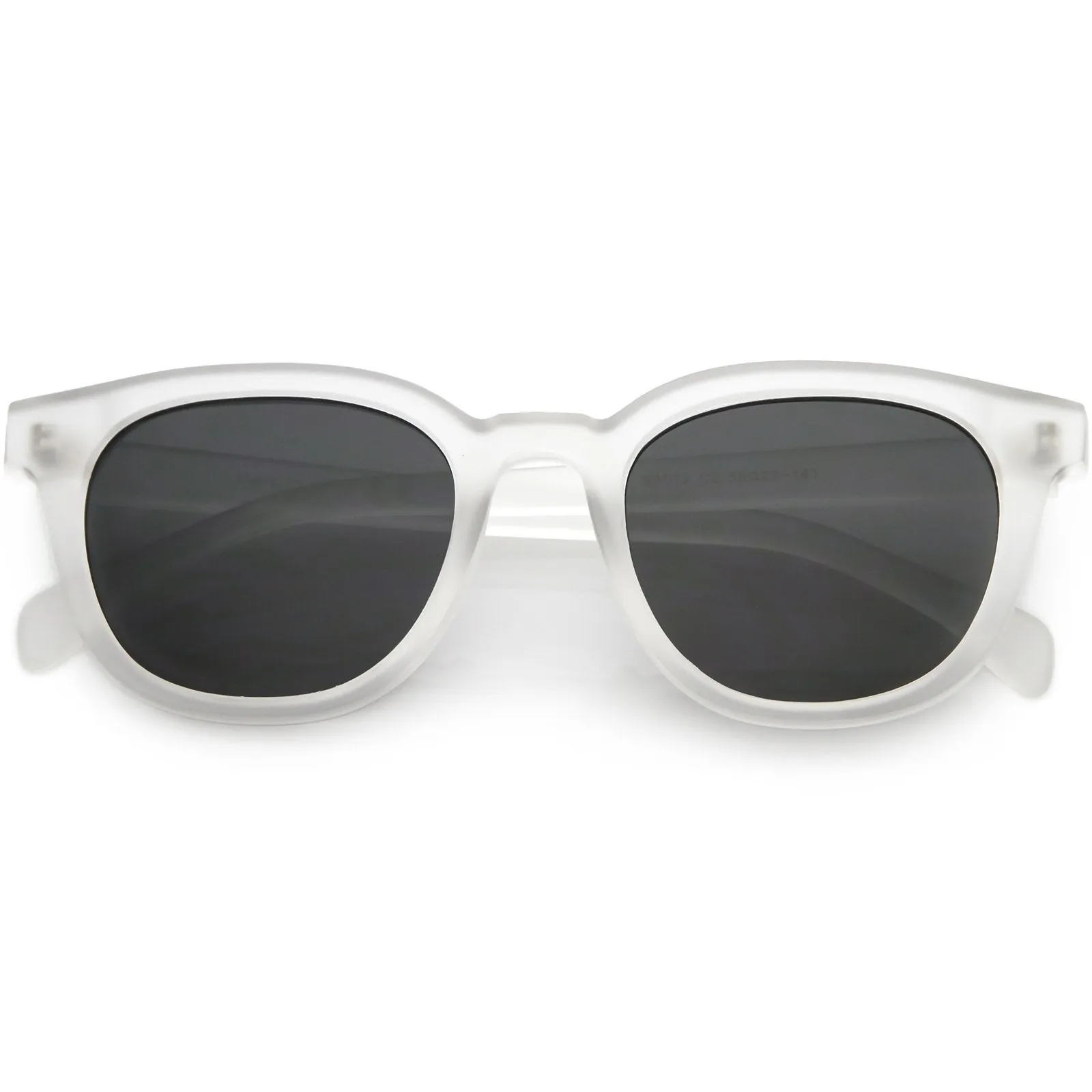 Retro Modern Horned Rim Flat Lens Dapper Sunglasses C835