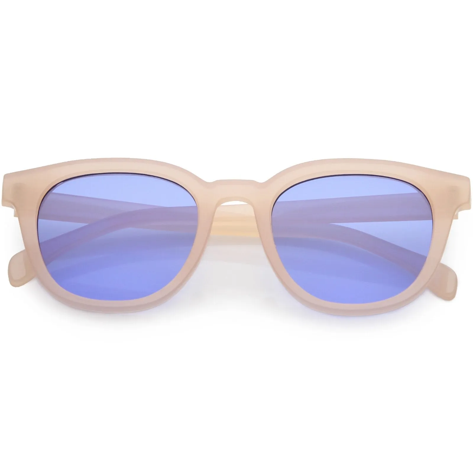 Retro Modern Horned Rim Flat Lens Dapper Sunglasses C835