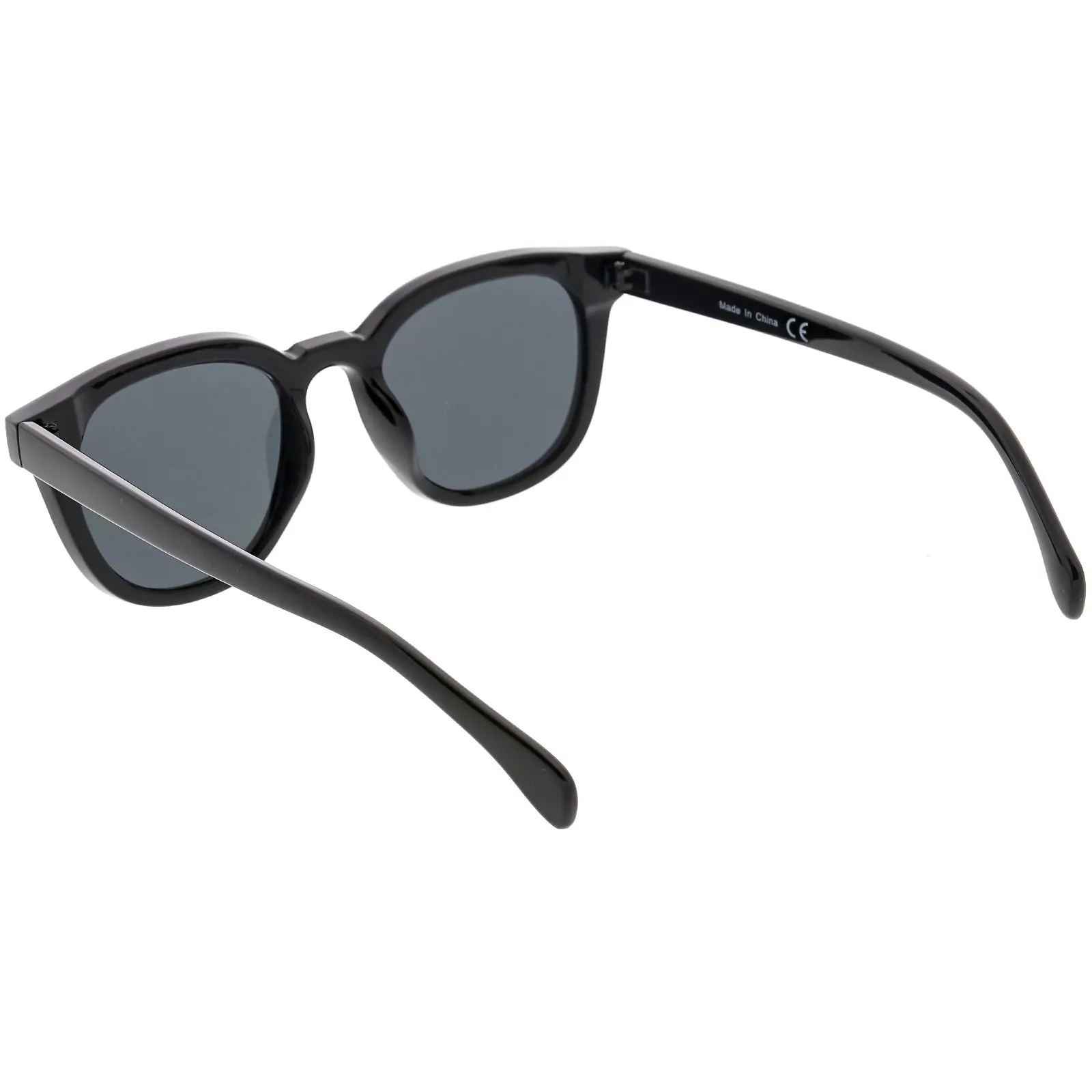 Retro Modern Horned Rim Flat Lens Dapper Sunglasses C835