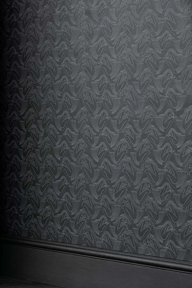 Rockett St George Deco Nymph Midnight Wallpaper