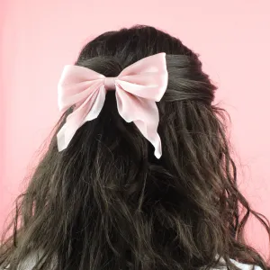 Shimmer Hair Bow - Soft Pink