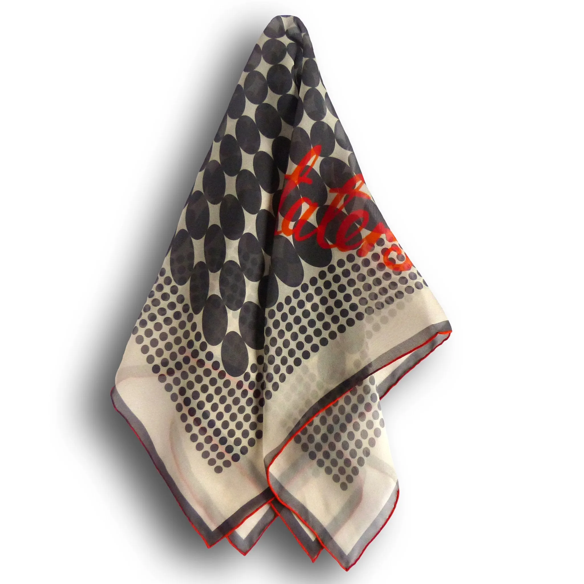 Silk Chiffon Scarf (65cm) - Taters Grey