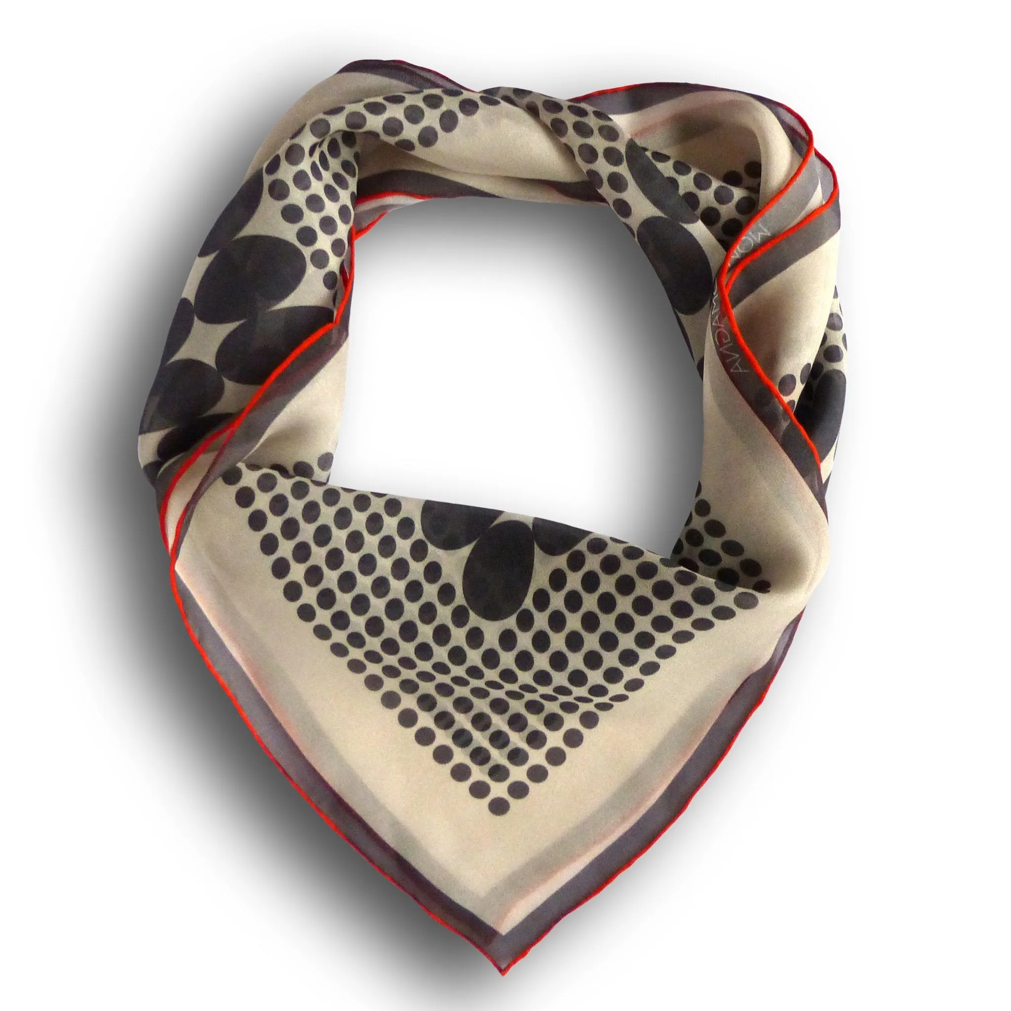 Silk Chiffon Scarf (65cm) - Taters Grey