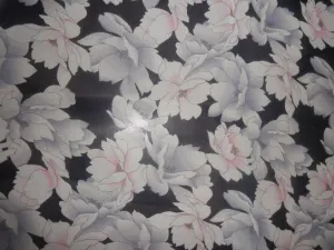 Silk georgette 44&quot; wide~chic floral print