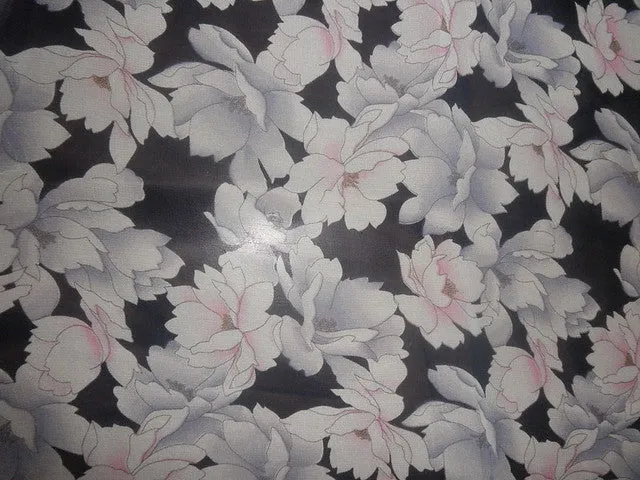 Silk georgette 44&quot; wide~chic floral print