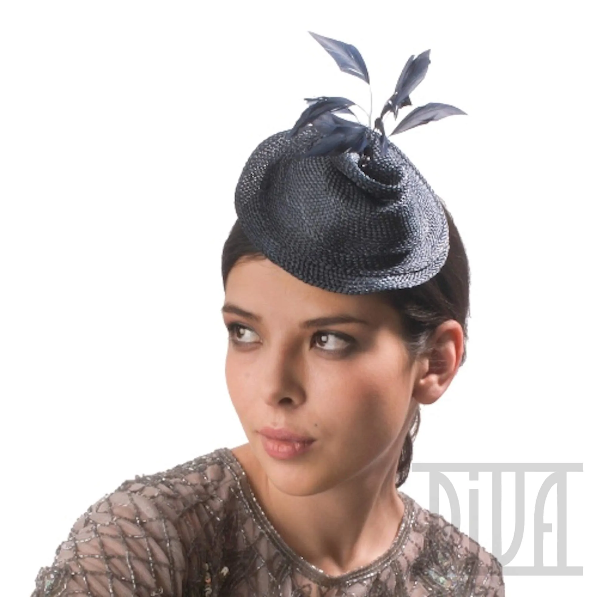 Small Straw Fascinator for Women