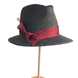Straw Fedora with Bow Stylish Summer Hat