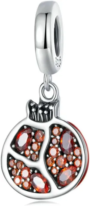 Strawberry Charm 925 Sterling Silver Carrot Charm Durian Charm Banana Charm Lemon Charm Fruit Charm for Pandora Charm Bracelet