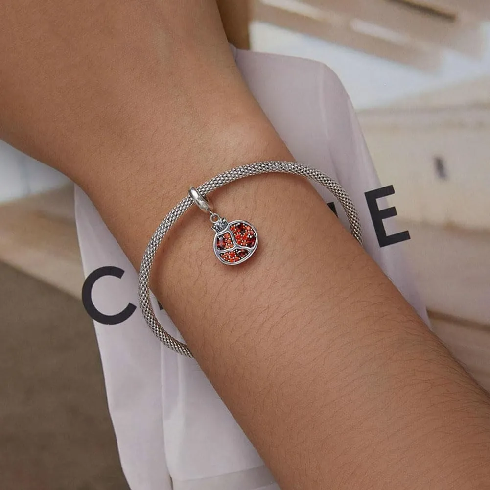 Strawberry Charm 925 Sterling Silver Carrot Charm Durian Charm Banana Charm Lemon Charm Fruit Charm for Pandora Charm Bracelet