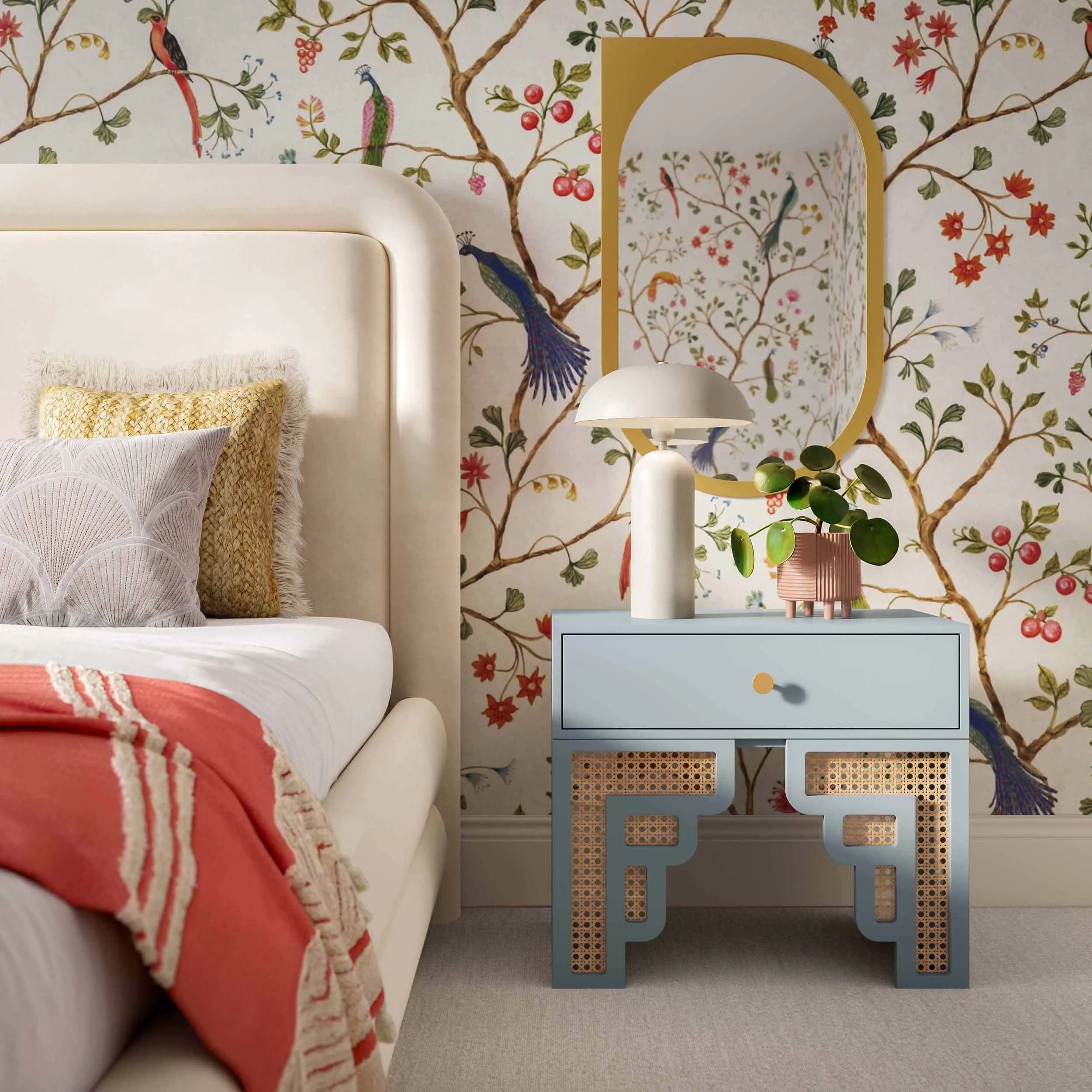 Suzie Nightstand, Pastel Blue