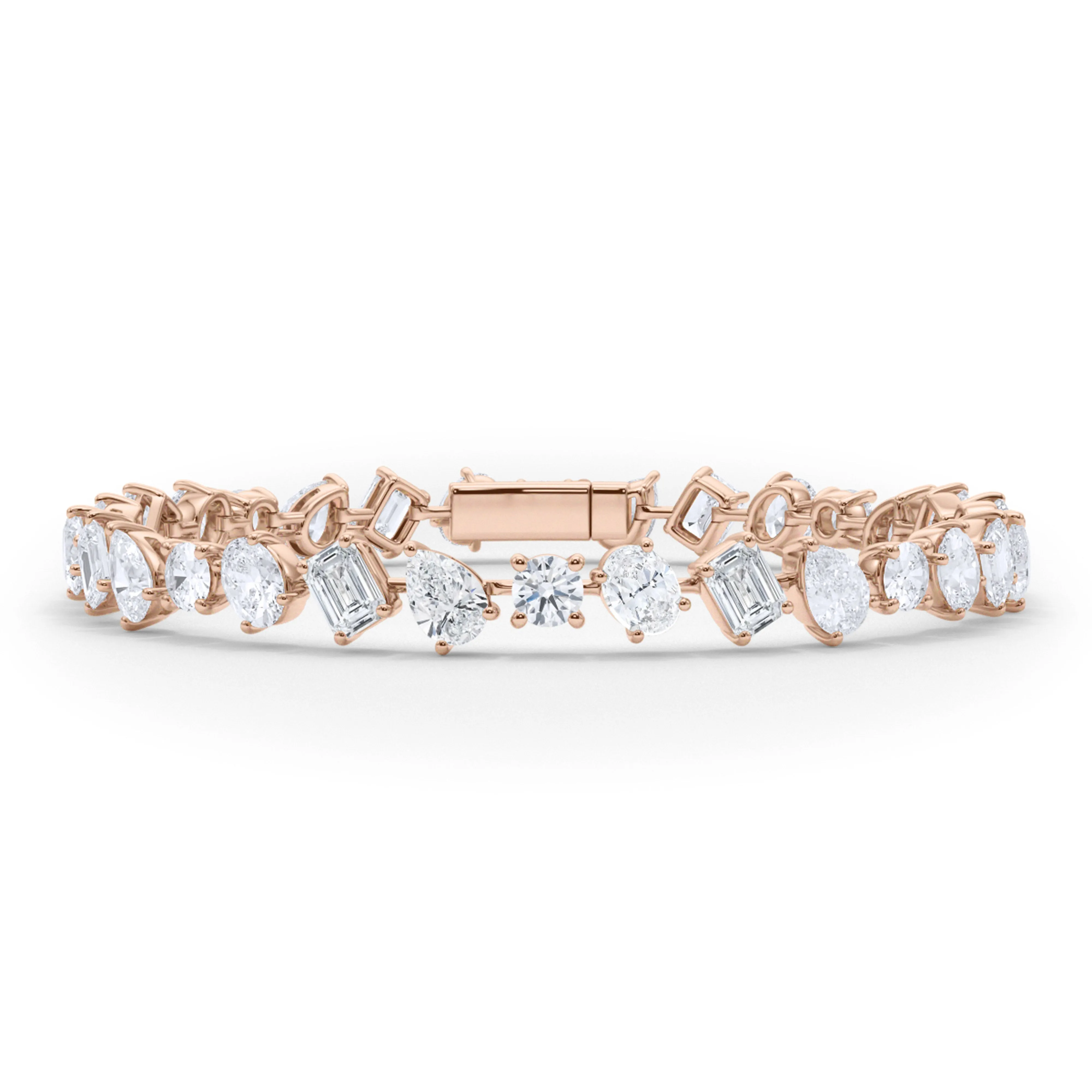 Tilted Mixed Diamond Bracelet