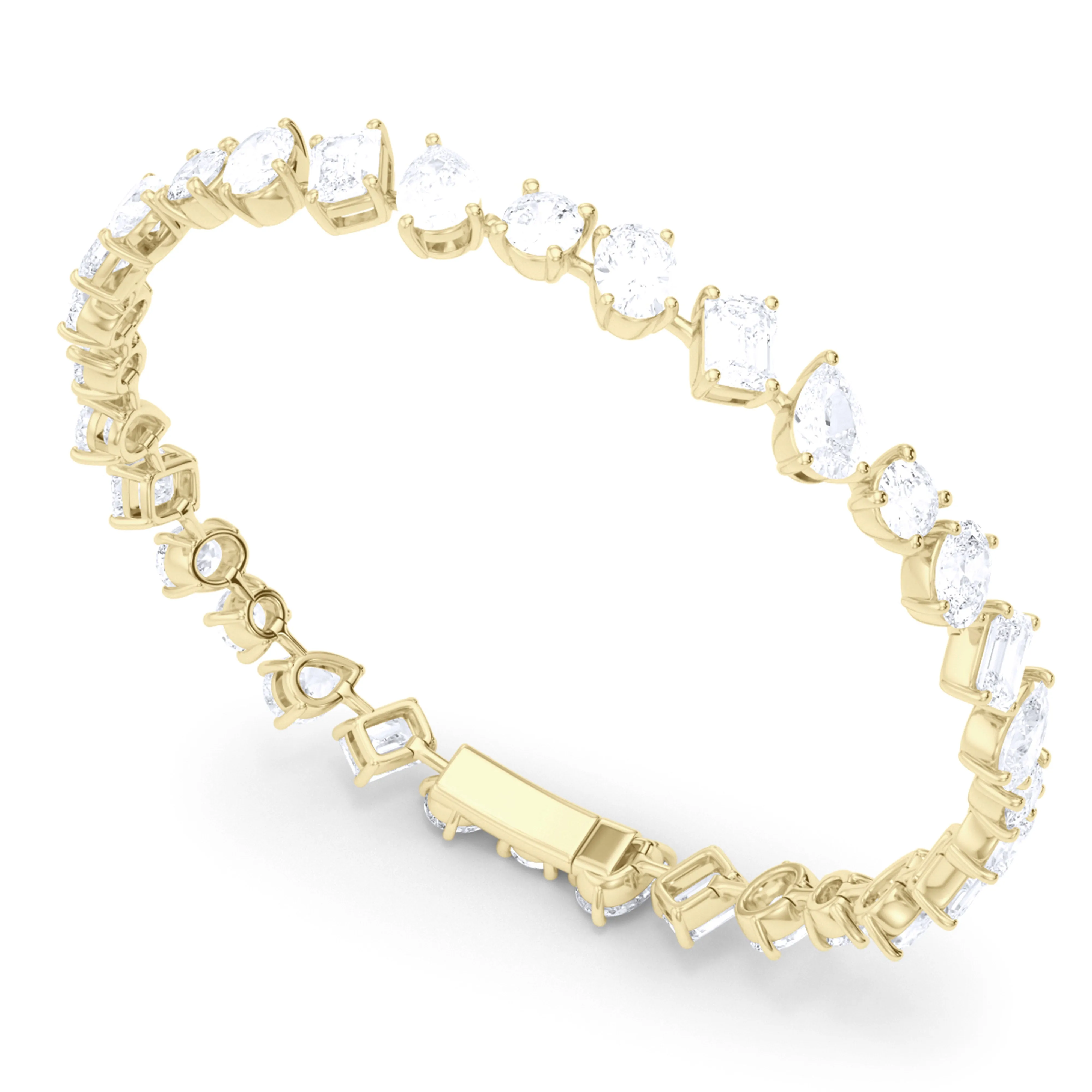 Tilted Mixed Diamond Bracelet