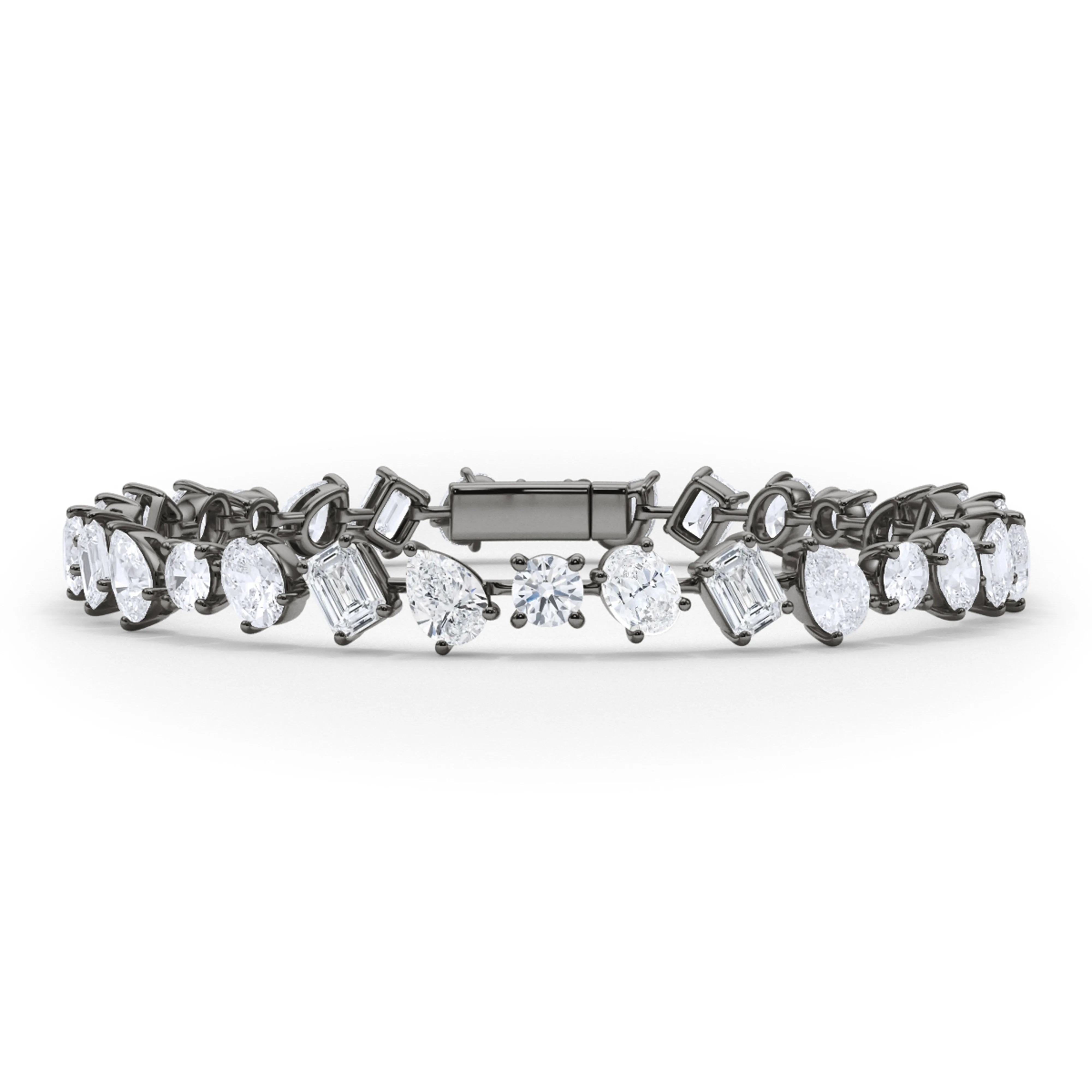 Tilted Mixed Diamond Bracelet