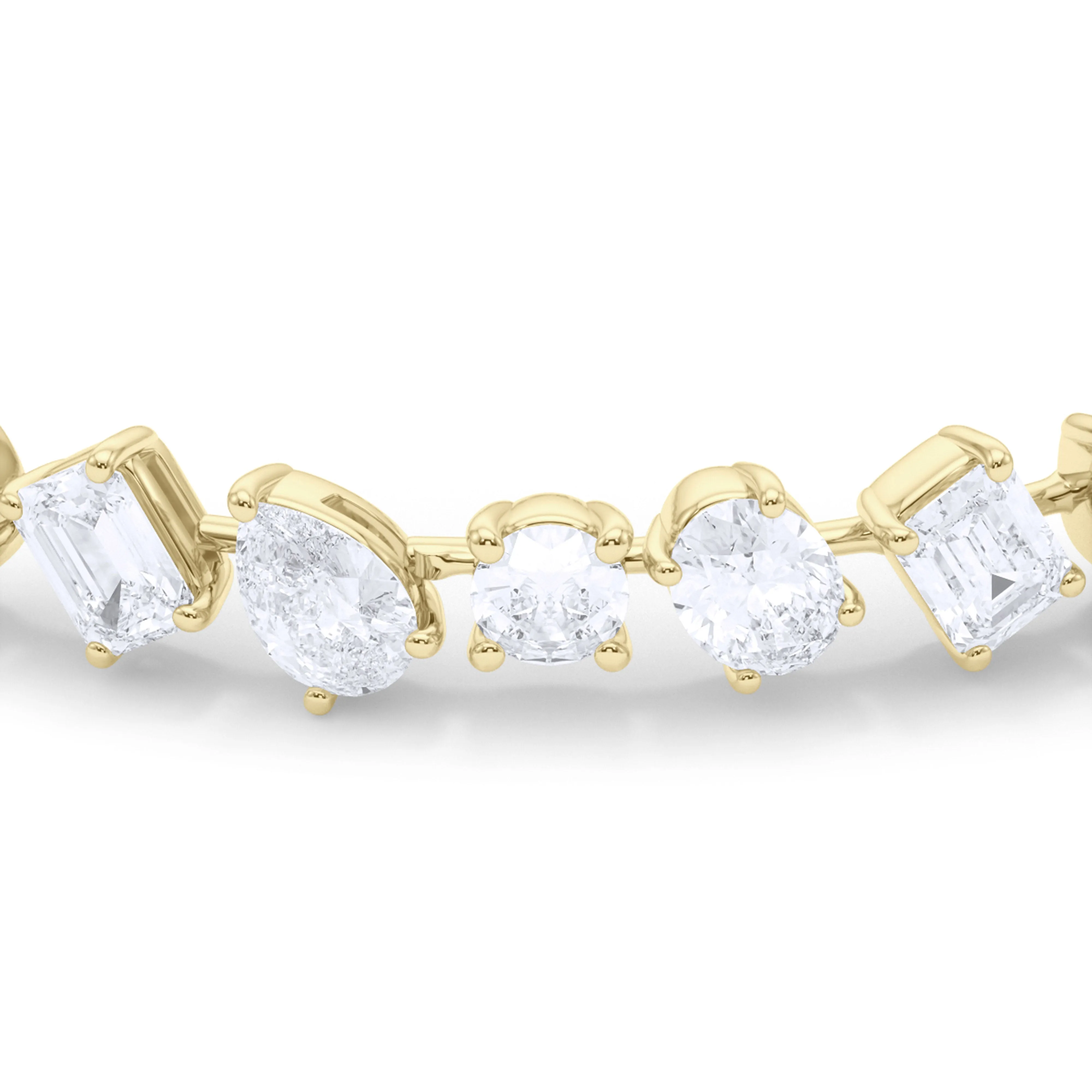 Tilted Mixed Diamond Bracelet