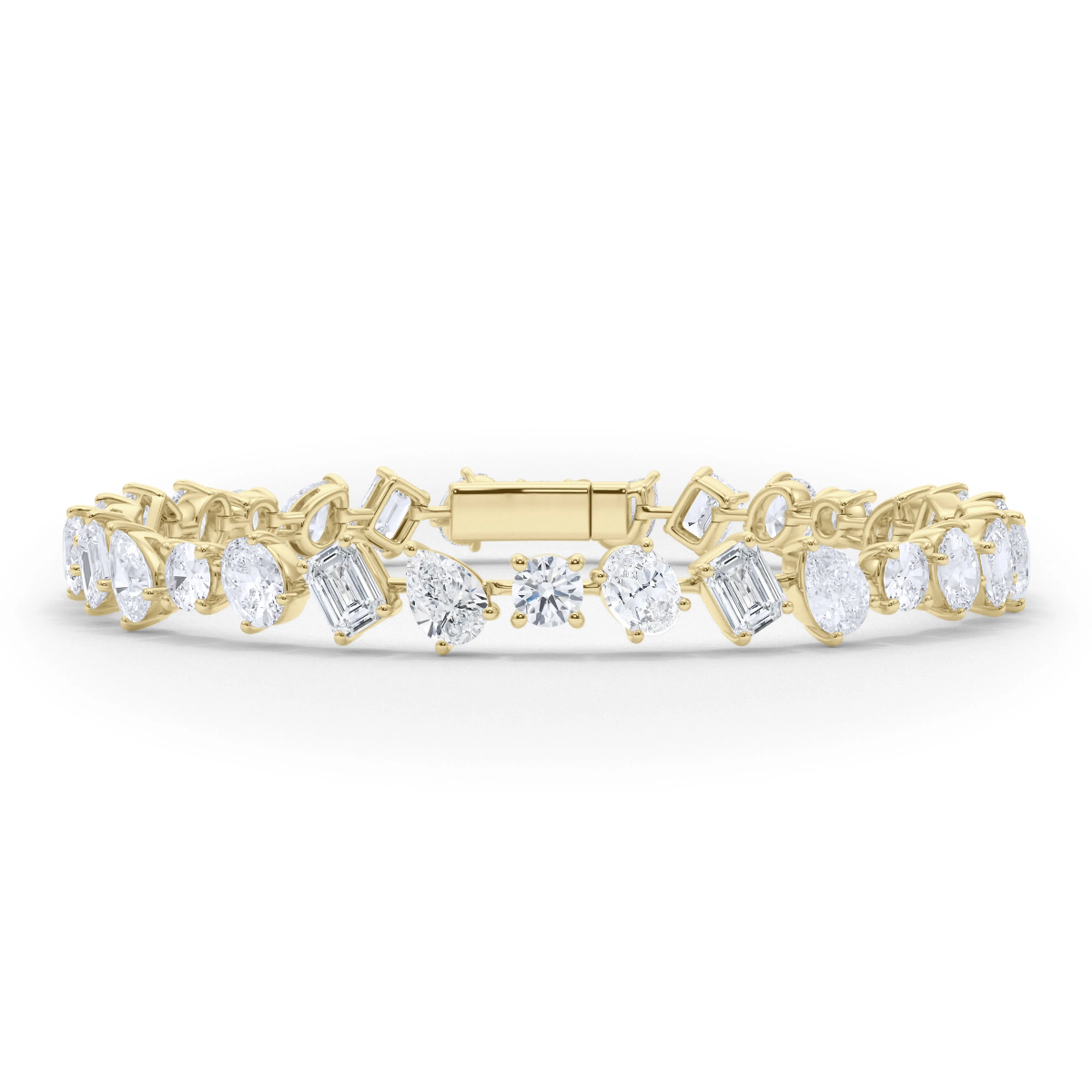 Tilted Mixed Diamond Bracelet