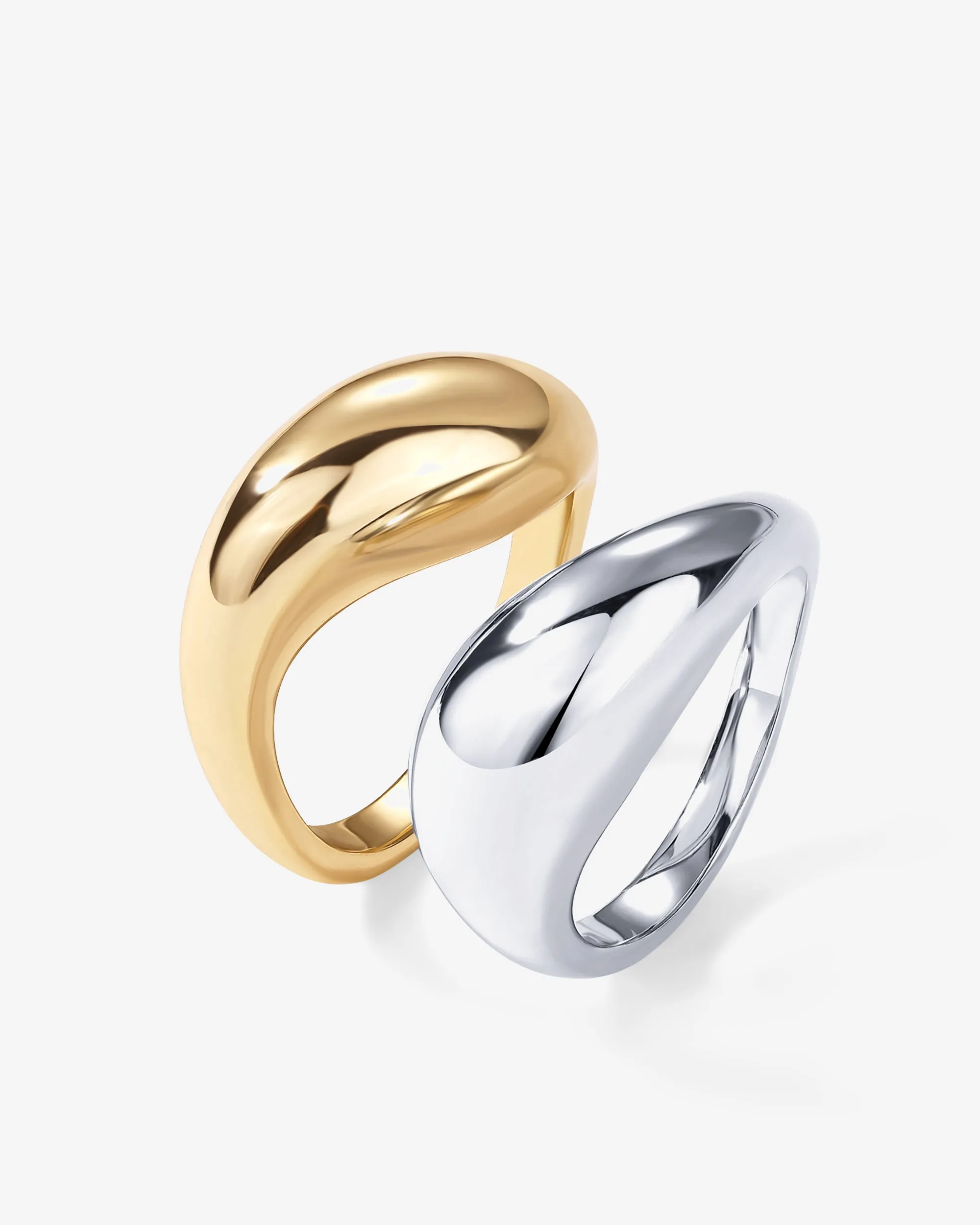 Two-Tone Stackable Ring Set