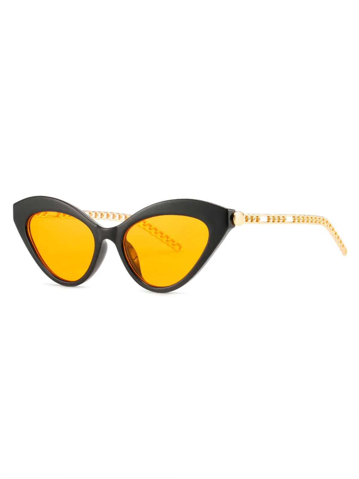 Vintage Alloy Temple Geometric Frame Sunglasses