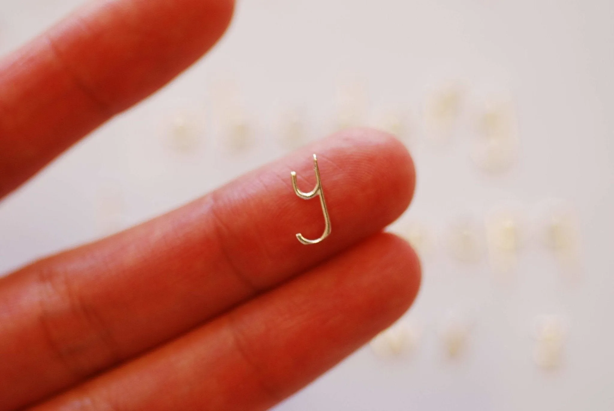 Wholesale Lower Case Letter Alphabet Initial Drop Charm - Vermeil 18k gold plated 925 sterling silver Letter Bead Charm Tiny Personalized Custom