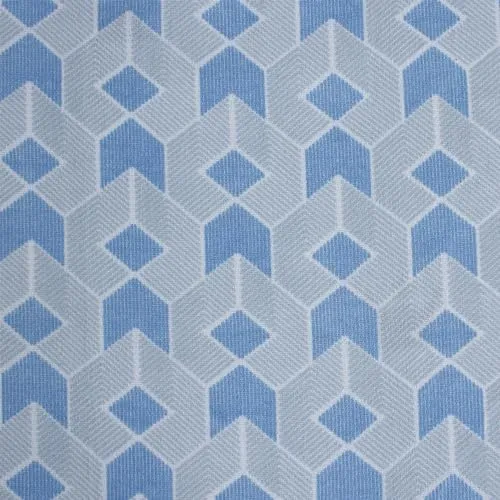 WholeSaleIndia Soft Microfiber 1 Double Bedsheet with 2 Pillow Cover (Gray Blue Geometric)