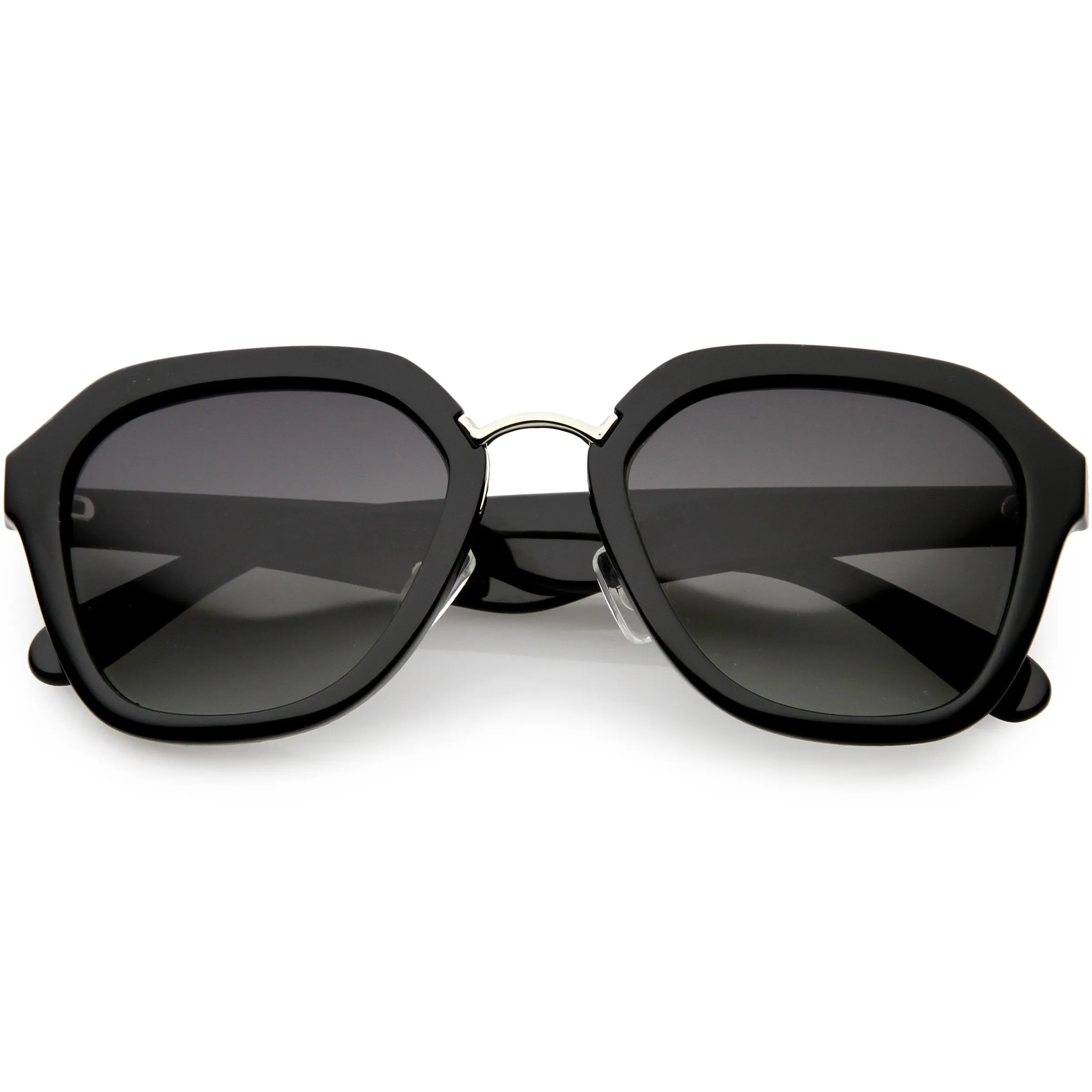 Women's Oversize Designer Geometric Polarized Lens Sunglasses C895