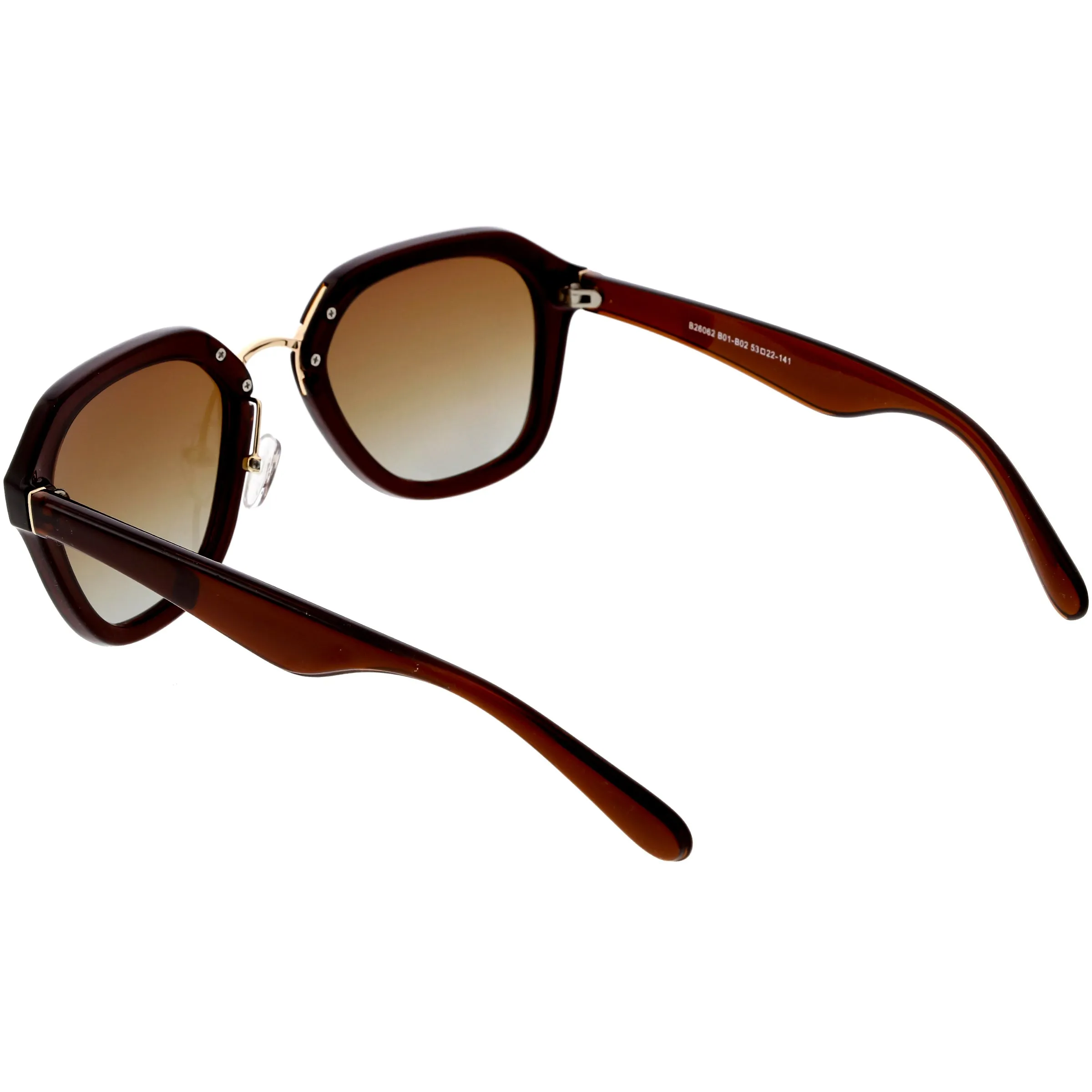 Women's Oversize Designer Geometric Polarized Lens Sunglasses C895