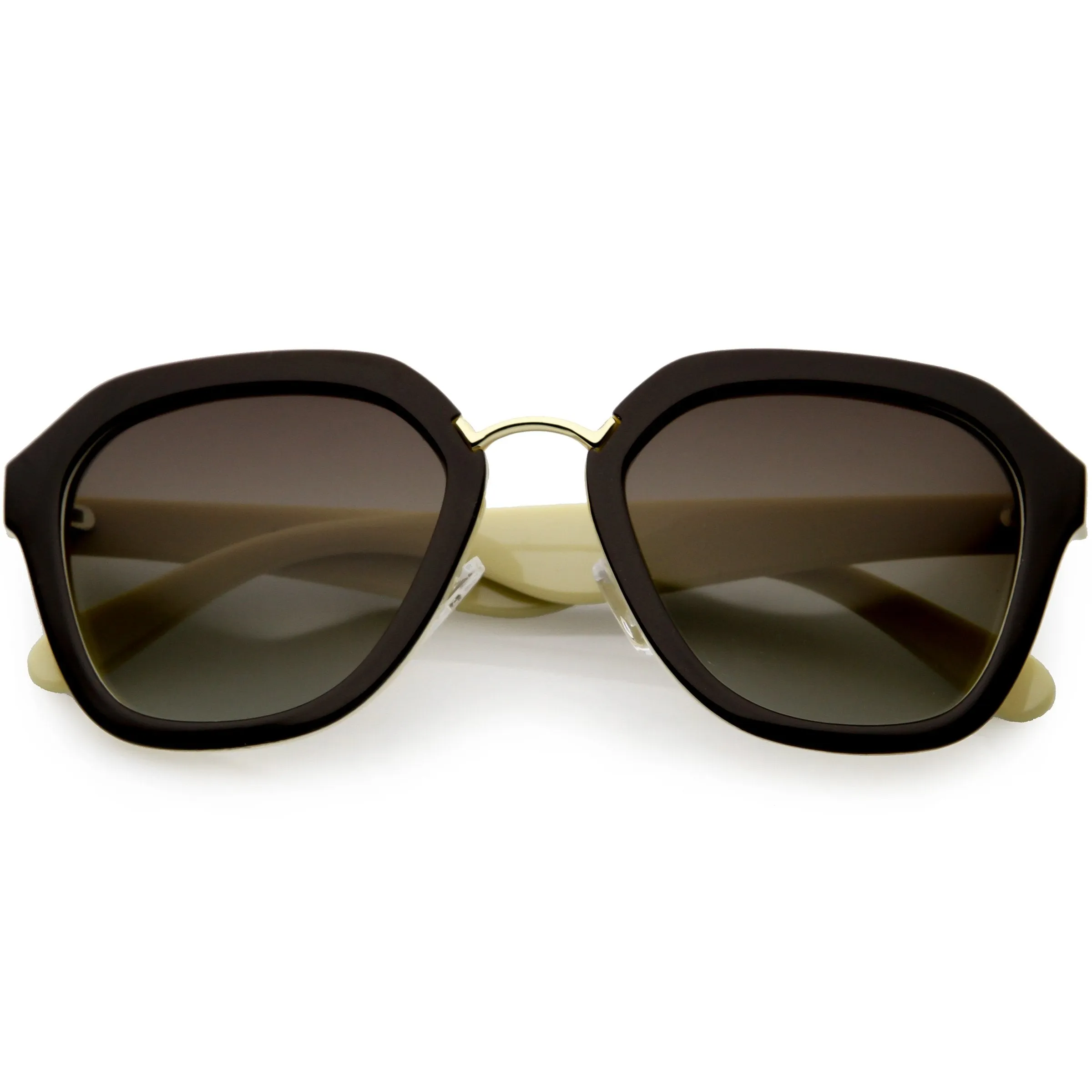 Women's Oversize Designer Geometric Polarized Lens Sunglasses C895