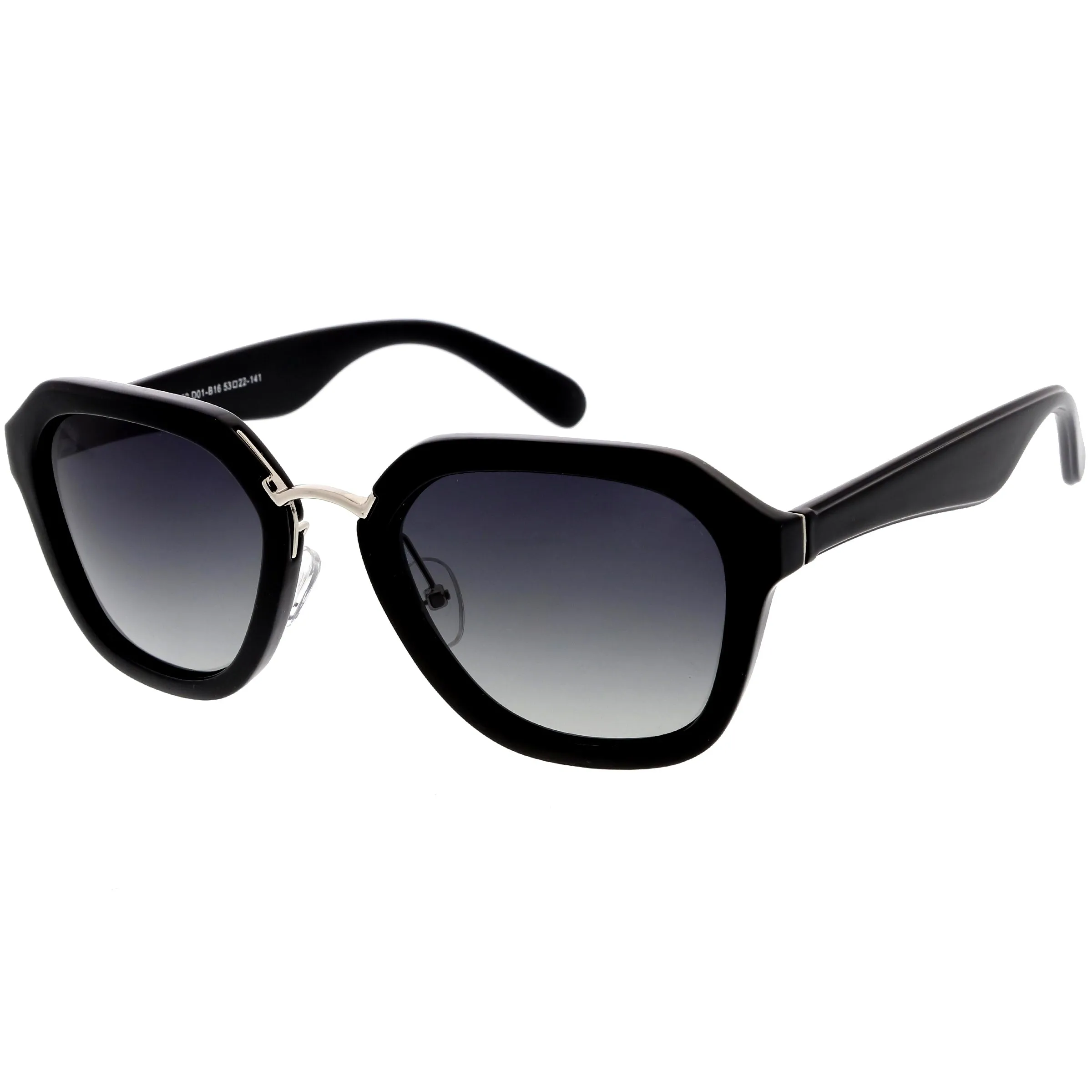 Women's Oversize Designer Geometric Polarized Lens Sunglasses C895