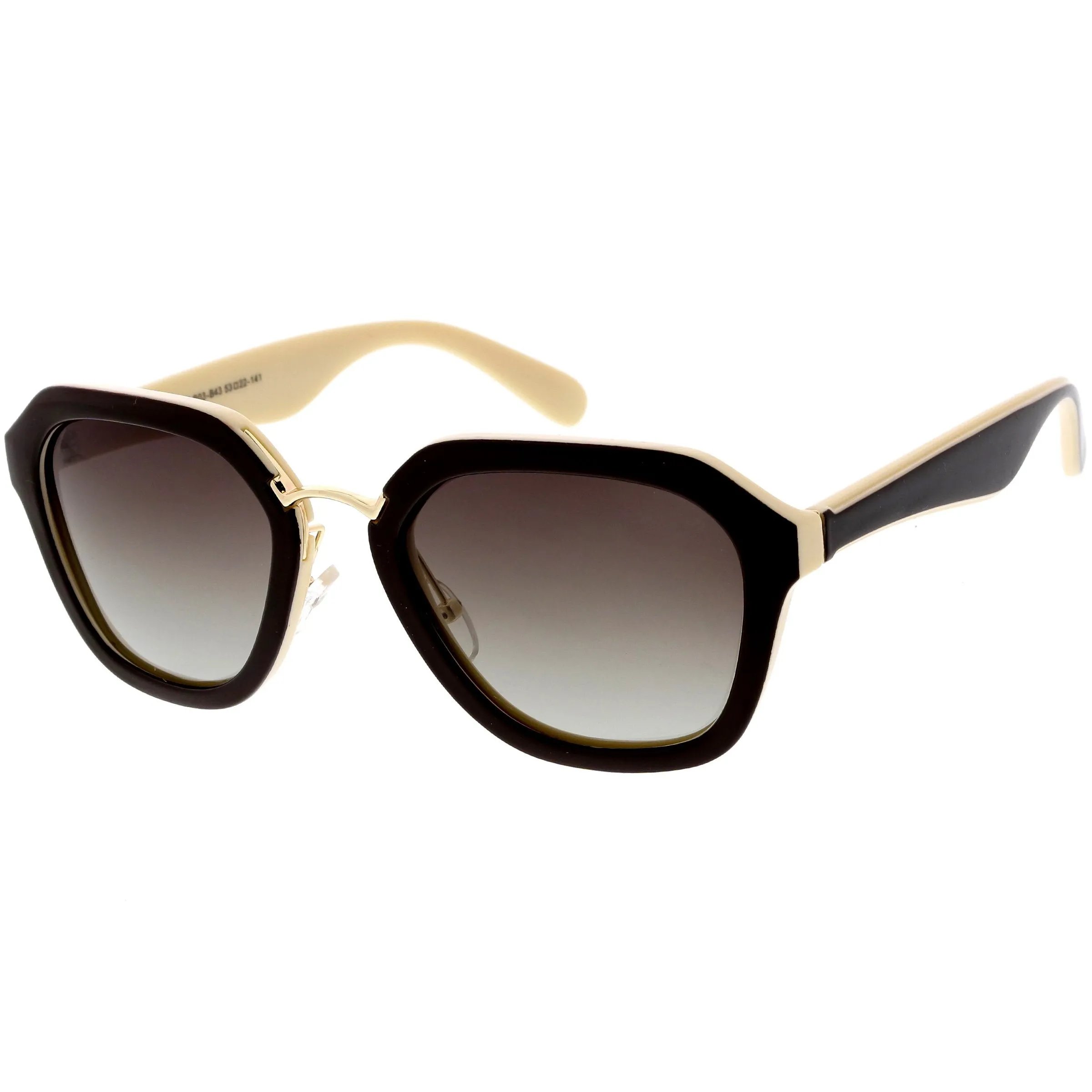 Women's Oversize Designer Geometric Polarized Lens Sunglasses C895