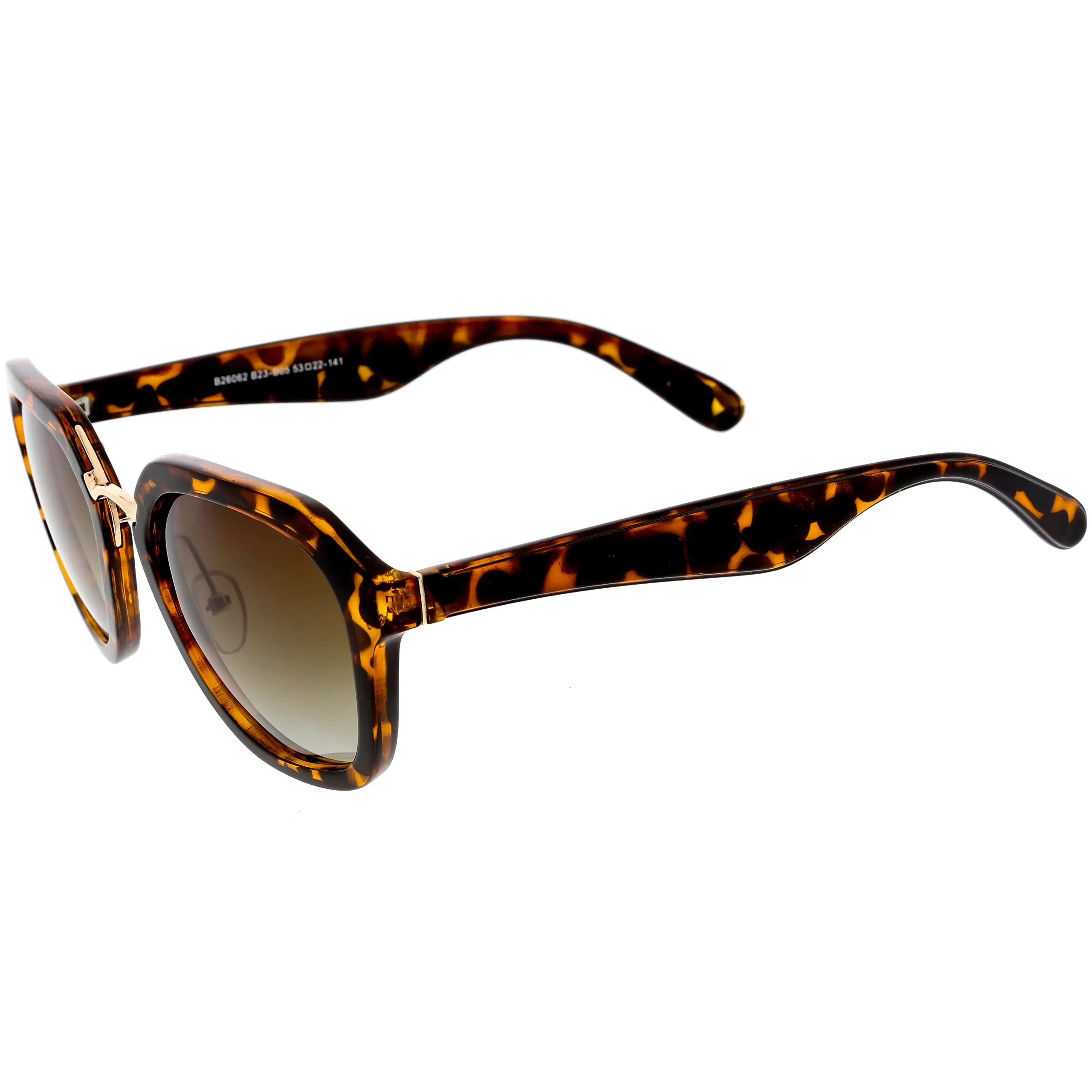 Women's Oversize Designer Geometric Polarized Lens Sunglasses C895