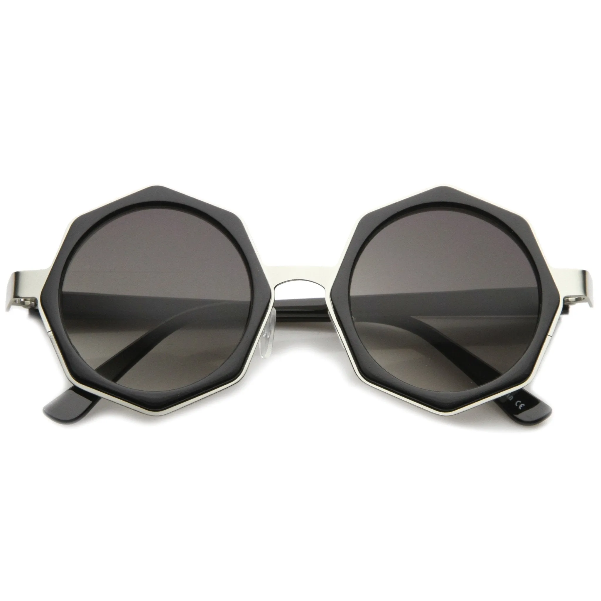 Women's Oversize Octagon Geometric Round Sunglasses A132
